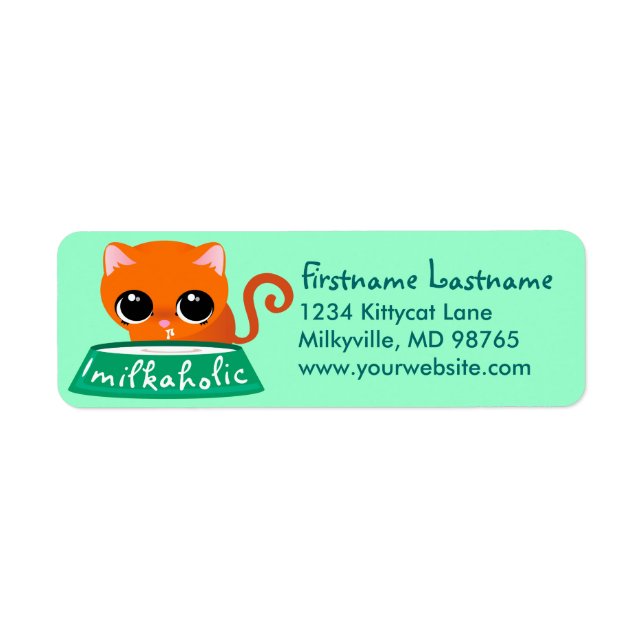 Etiqueta Milkaholic Orange Gatinho (Frente)