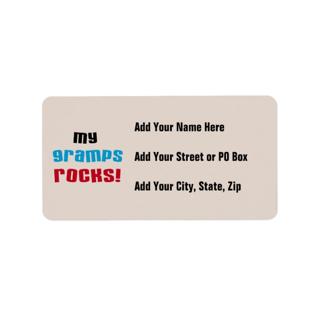 Etiqueta Minha vovó Rocks T-shirts e presentes (Frente)