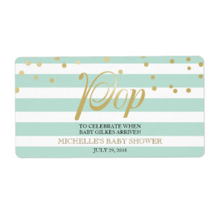 Etiqueta Mini Champagne Rótulo Gênero Chá de fraldas neu