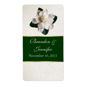Etiqueta Mini Rótulos de Vinho da Ivory & Green Gardenia