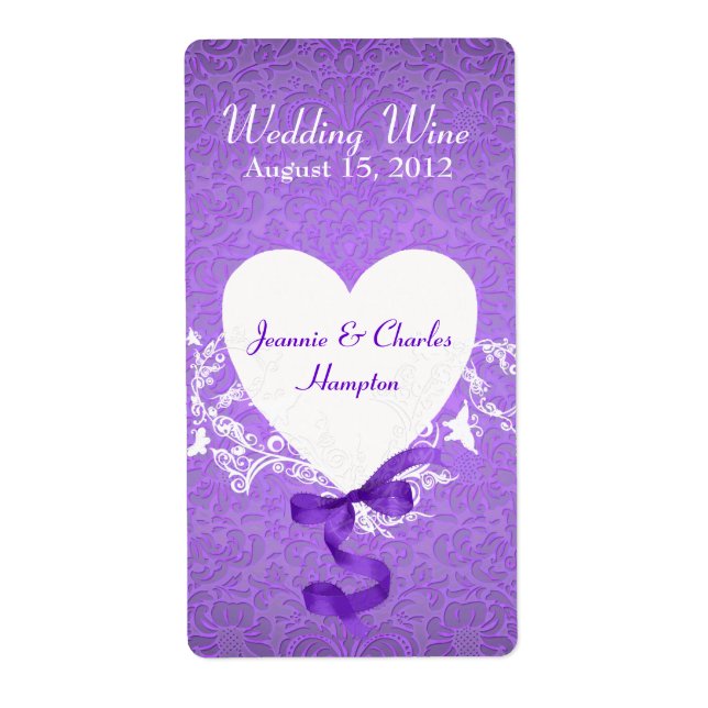 Etiqueta Mini Vinho do Casamento tema damasco lava (Frente)