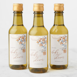 Etiqueta Mini Vinho do Chá de fraldas de Balão de