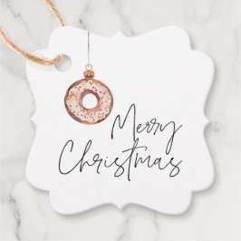 Etiqueta Mínima de Favor de Rosquinha de Natal