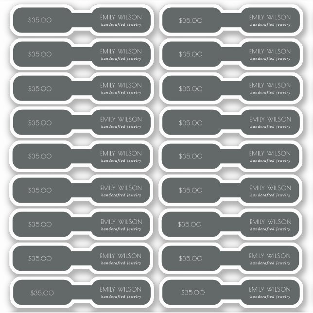 Etiqueta Mínima de Preço de Jogo Preto Escuro Negr (Frente)