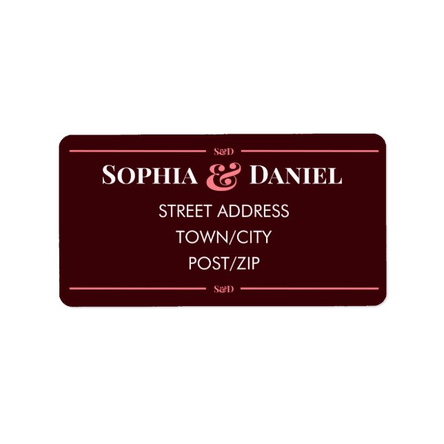 Etiqueta Minimal Modern Editable Wedding RSVP Address Label (Frente)