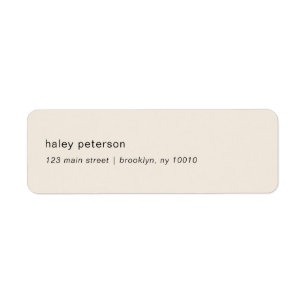 Etiqueta Minimalist Classic Ivory Return Address Label