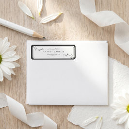Etiqueta Minimalista Preto e Branco