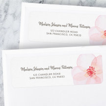 Minimalista + Watercolor Floral Return Address