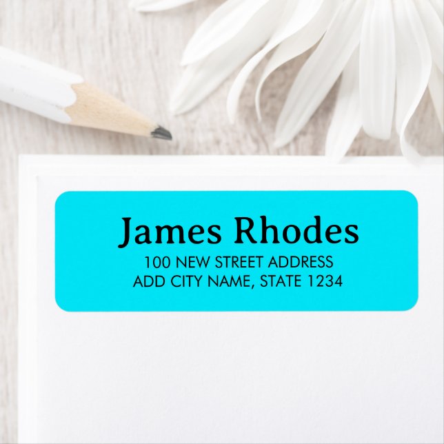 Etiqueta Mínimo azul plano sólido (Insitu)