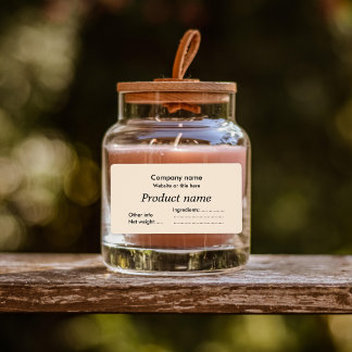 Etiqueta Mínimo bege simples