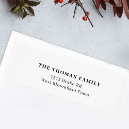 Etiqueta Mínimo branco elegante, simples