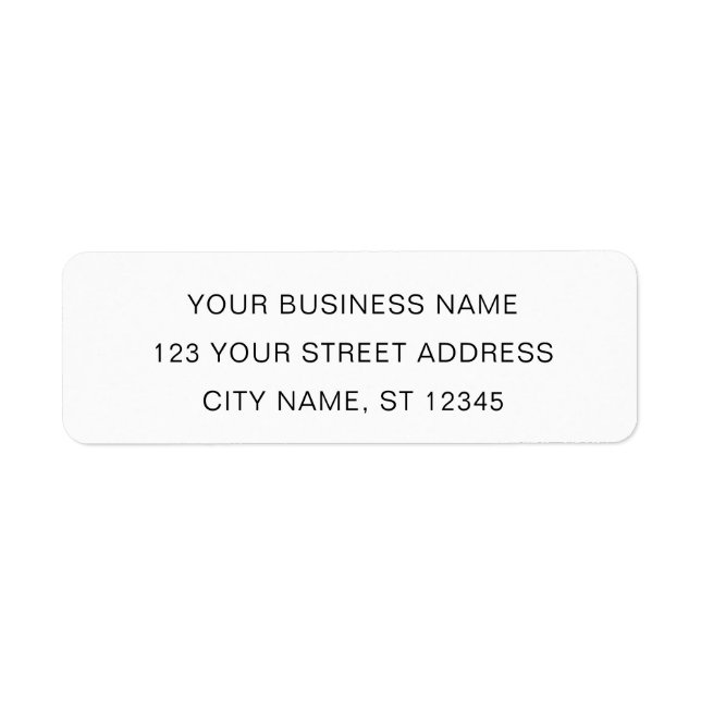 Etiqueta Mínimo branco preto elegante (Frente)