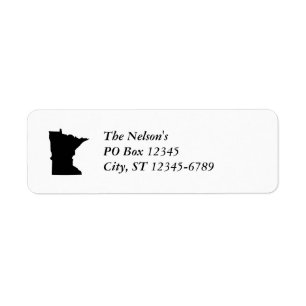 Etiqueta Minnesota em preto e branco