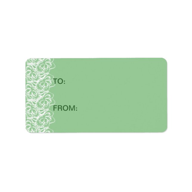 Etiqueta Mint com Faux Lace (Frente)