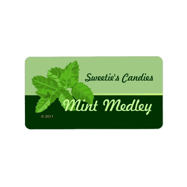 Etiqueta Mint Leaf Labels (Frente)