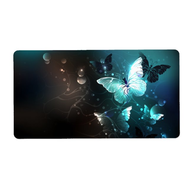 Etiqueta Mint Night Butterflies (Frente)