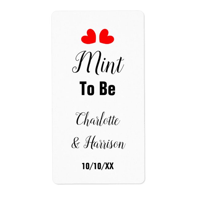 Etiqueta Mint To Be Cute Wedding Favor label (Frente)