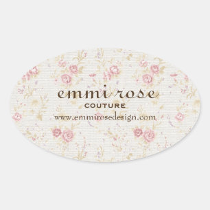 Etiqueta minúscula cor-de-rosa do Oval do