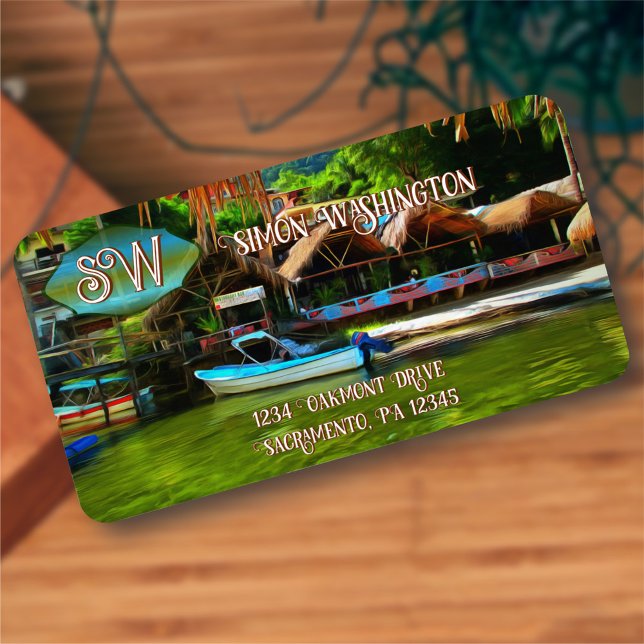 Etiqueta Mismaloya River 0331 Endereço (Criador carregado)