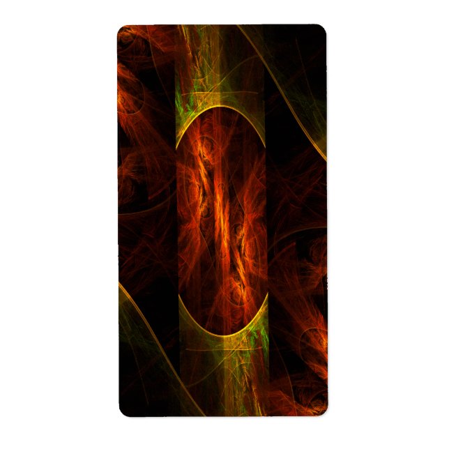 Etiqueta Mito Fractal de Abstrato de Arte da Selva (Frente)