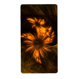 Etiqueta Mito Garden Abstrato Art Fractal