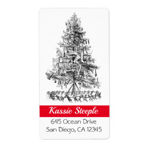 Etiqueta miúdos da arte dos 1800s que cantam em torno da