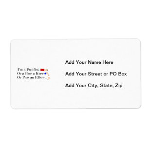 Etiqueta MMA Pacifist Humor Design