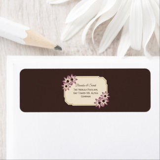 Etiqueta Modelo de Convite de Casamento Floral Elegante de