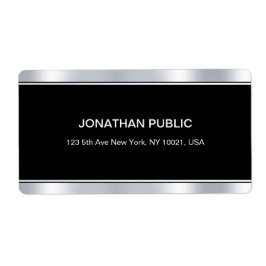 Etiqueta Modelo de Elegante Preto de Glamor Moderno