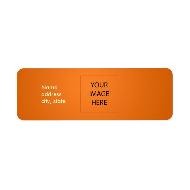 Etiqueta Modelo De Facilidade Laranja Simples PixDezines (Frente)