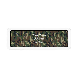 Etiqueta Modelo de Fundo da Camuflagem de Woodland