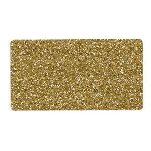 Etiqueta Modelo de Fundo Glitter Dourado