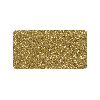 Etiqueta Modelo de Fundo Glitter Dourado