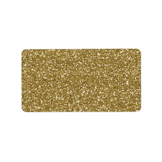 Etiqueta Modelo de Fundo Glitter Dourado (Frente)