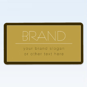 Etiqueta Modelo de texto editável elegante   Dourado vintag