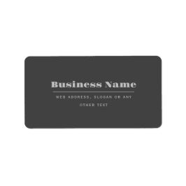 Etiqueta Modelo de Texto Retromoderno Editável | Cinza Escu