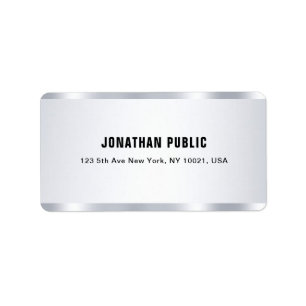 Etiqueta Modelo elegante do olhar moderno na moda da prata