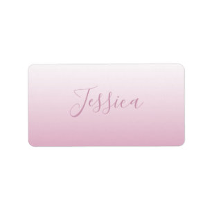 Etiqueta Modelo Elegante e rosa editável (qualquer cor)