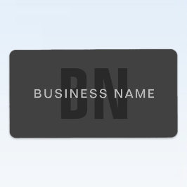 Etiqueta Modelo Monograma Editável Cinza