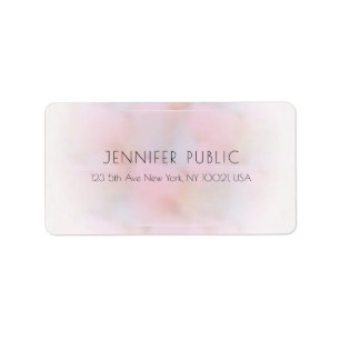 Etiqueta Modelo Simples de Cores de Pastel Elegantes Modern