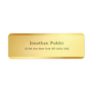 Etiqueta Modelo Simples Elegante Moderno e Dourado criativo