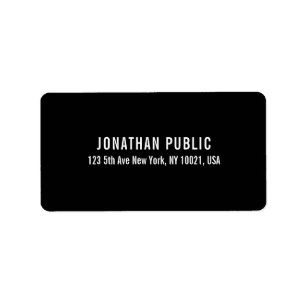 Etiqueta Modelo Simples Preto-Elegante Moderno