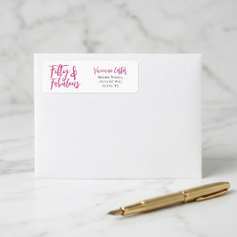 Etiqueta Modern 50 and Fabulous Pink 50th Birthday Party