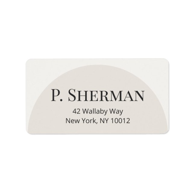 Etiqueta Modern Arch Address Labels (Frente)