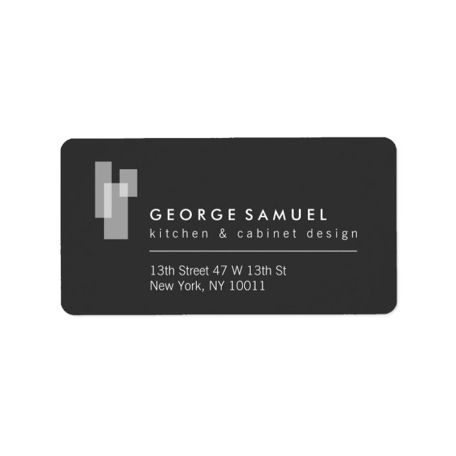 Etiqueta Modern Architectural Blocks Logo (Frente)