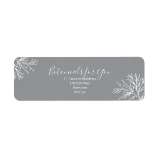 Etiqueta Modern Botanical Script Return Address Label