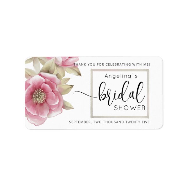Etiqueta Modern Bride Shower Sticker  (Frente)