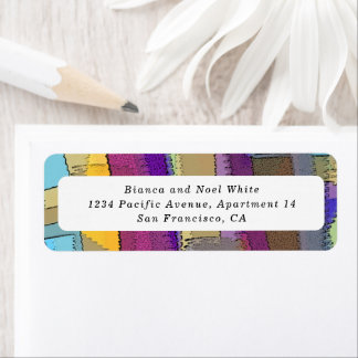 Etiqueta Modern Colorful Return Address Labels