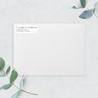 Etiqueta Modern Elegant Wedding Return Address Label