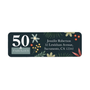 Etiqueta Modern Floral 50 e Fabuloso Regresso de Aniversári